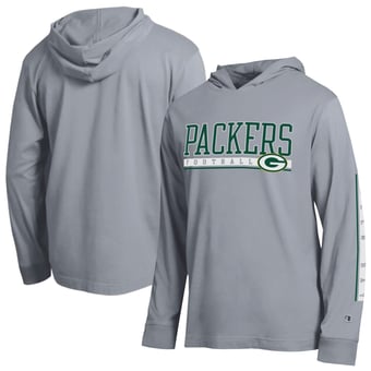 Men's Champion Gray Green Bay Packers All Star Hooded T-Shirt