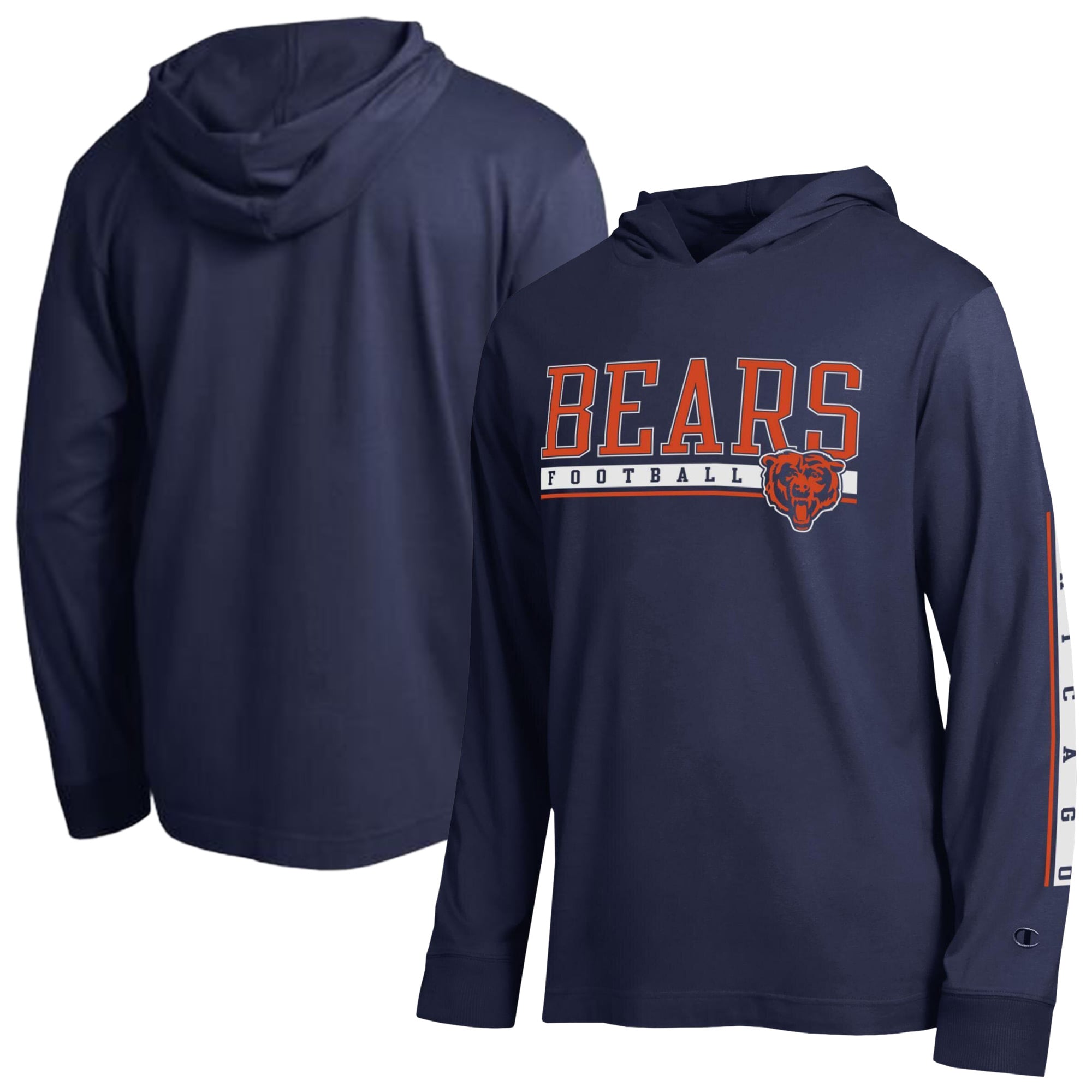 Men's Champion Navy Chicago Bears All Star Hooded T-Shirt