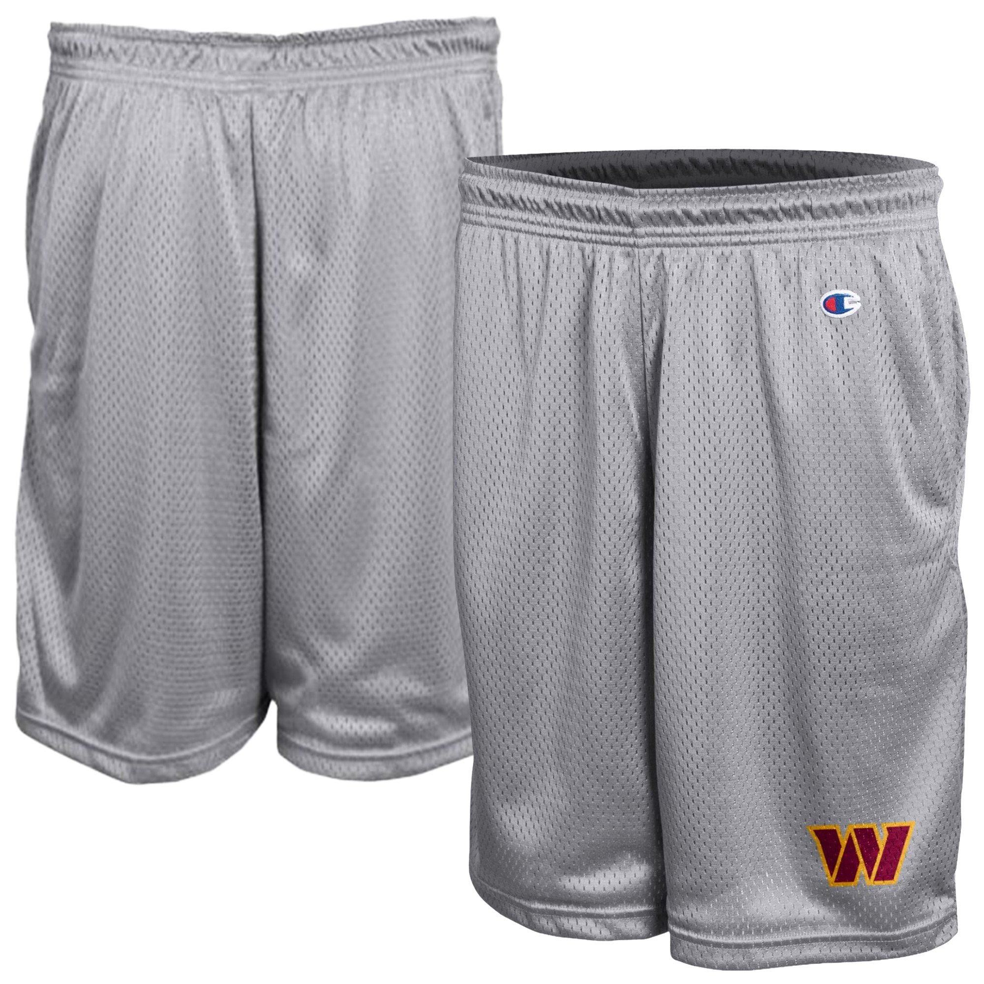 Men's Champion Gray Washington Commanders Classic Mesh Shorts