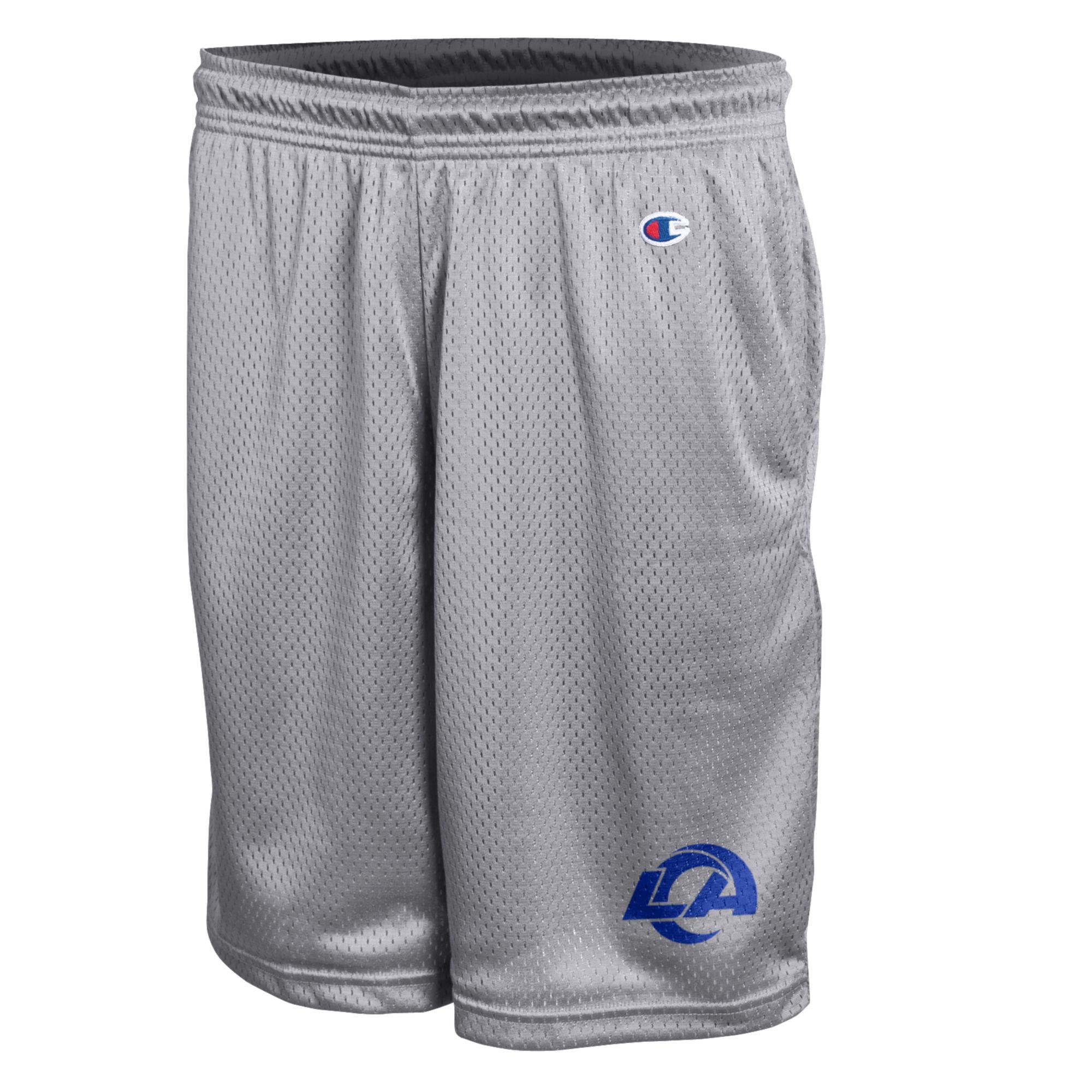 Men's Champion Gray Los Angeles Rams Classic Mesh Shorts