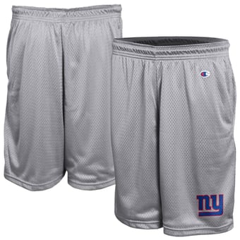 Men's Champion Gray New York Giants Classic Mesh Shorts