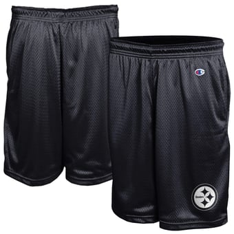 Men's Champion Black Pittsburgh Steelers Classic Mesh Shorts