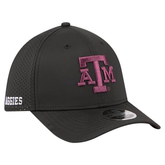 Men's New Era  Black Texas A&M Aggies 39THIRTY M-Crown Stretch Hat