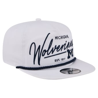Men's New Era  White Michigan Wolverines Team Rope 19TWENTY Adjustable Hat