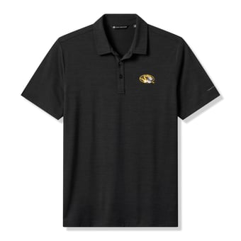Men's TravisMathew  Black Missouri Tigers Halftime Show Heater Tri-Blend Polo
