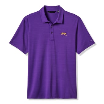 Men's TravisMathew  Purple LSU Tigers Halftime Show Heater Tri-Blend Polo