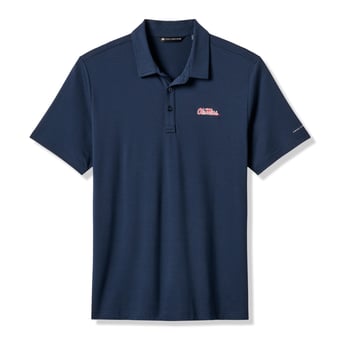 Men's TravisMathew  Navy Ole Miss Rebels Halftime Show Heater Tri-Blend Polo