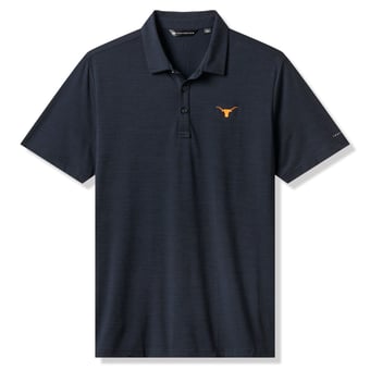 Men's TravisMathew  Black Texas Longhorns Halftime Show Heater Tri-Blend Polo