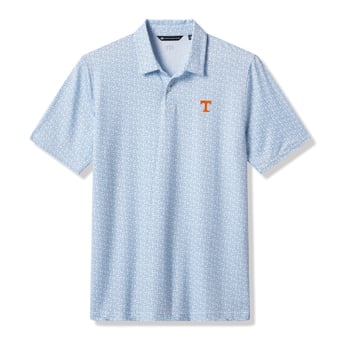 Men's TravisMathew  White/Blue Tennessee Volunteers College Bound Tri-Blend Polo