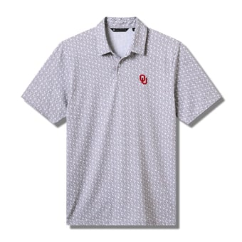 Men's TravisMathew  White/Gray Oklahoma Sooners College Bound Tri-Blend Polo