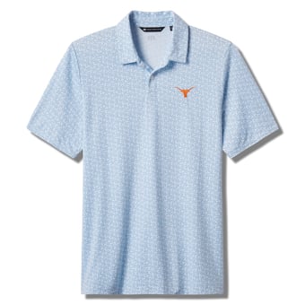 Men's TravisMathew  White/Blue Texas Longhorns College Bound Tri-Blend Polo