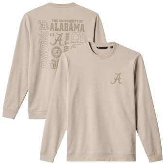 Men's TravisMathew  Tan Alabama Crimson Tide Campus Hero Fleece Tri-Blend Sweatshirt