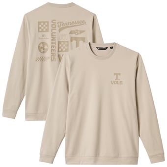 Men's TravisMathew  Tan Tennessee Volunteers Campus Hero Fleece Tri-Blend Sweatshirt