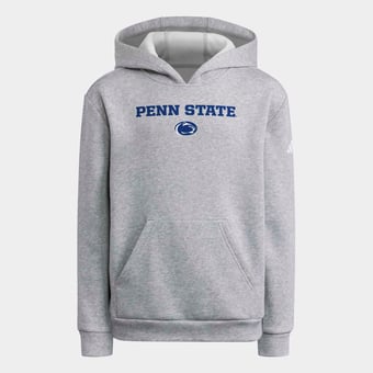 Youth adidas Heather Gray Penn State Nittany Lions Bi-Blend Pullover Hoodie