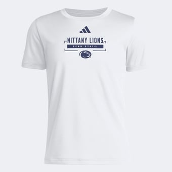 Youth adidas  White Penn State Nittany Lions Pregame AEROREADY T-Shirt