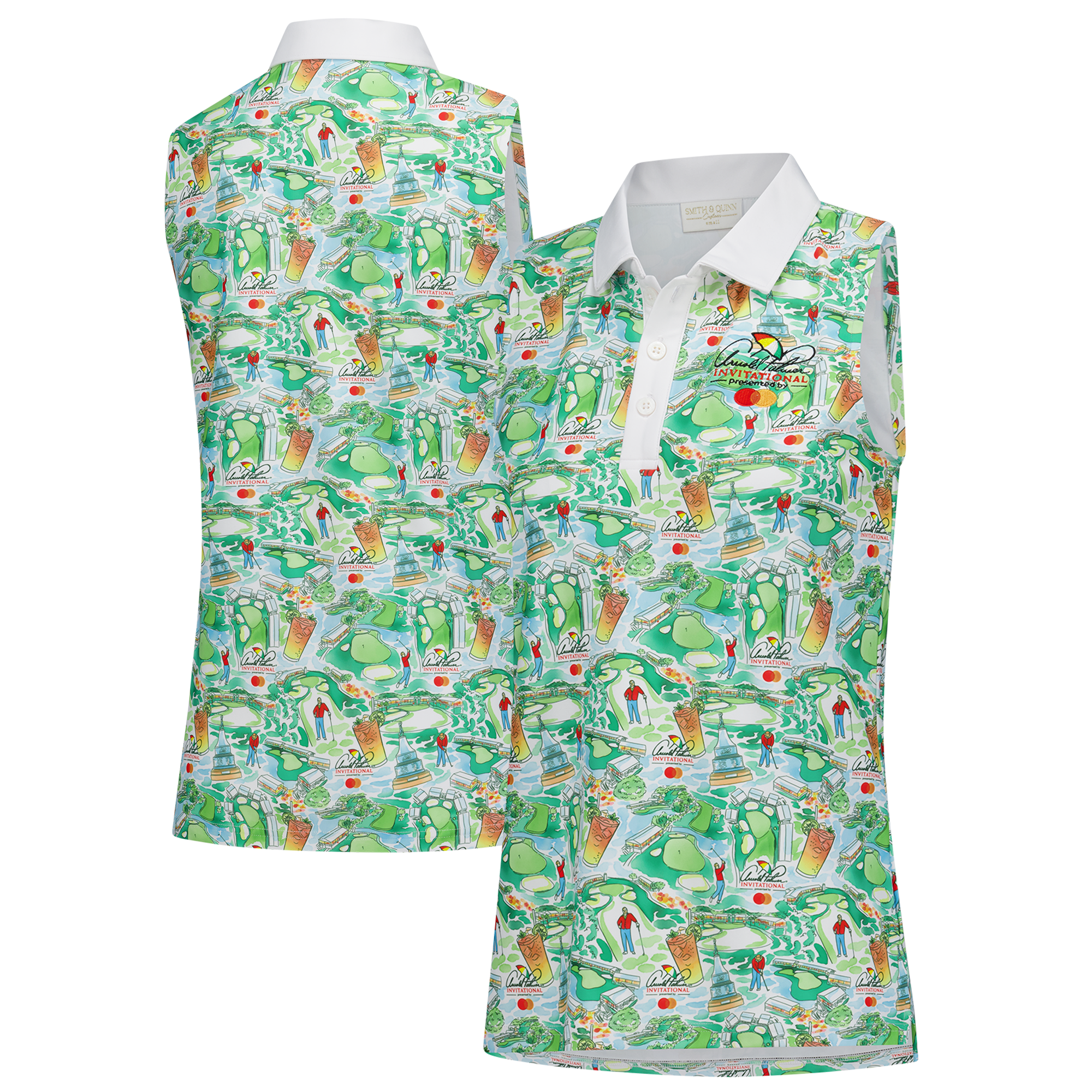 Women’s Smith & Quinn Green Arnold Palmer Invitational Alice Conversational Sleeveless Polo Women’s Smith & Quinn Green Arnold Palmer Invitational Alice Conversational Sleeveless Polo