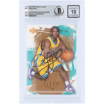 Chris Paul New Orleans Hornets Autographed 2005-06 Upper Deck Rookie Slam #93 Beckett Fanatics Witnessed Authenticated /10 Rookie Card
