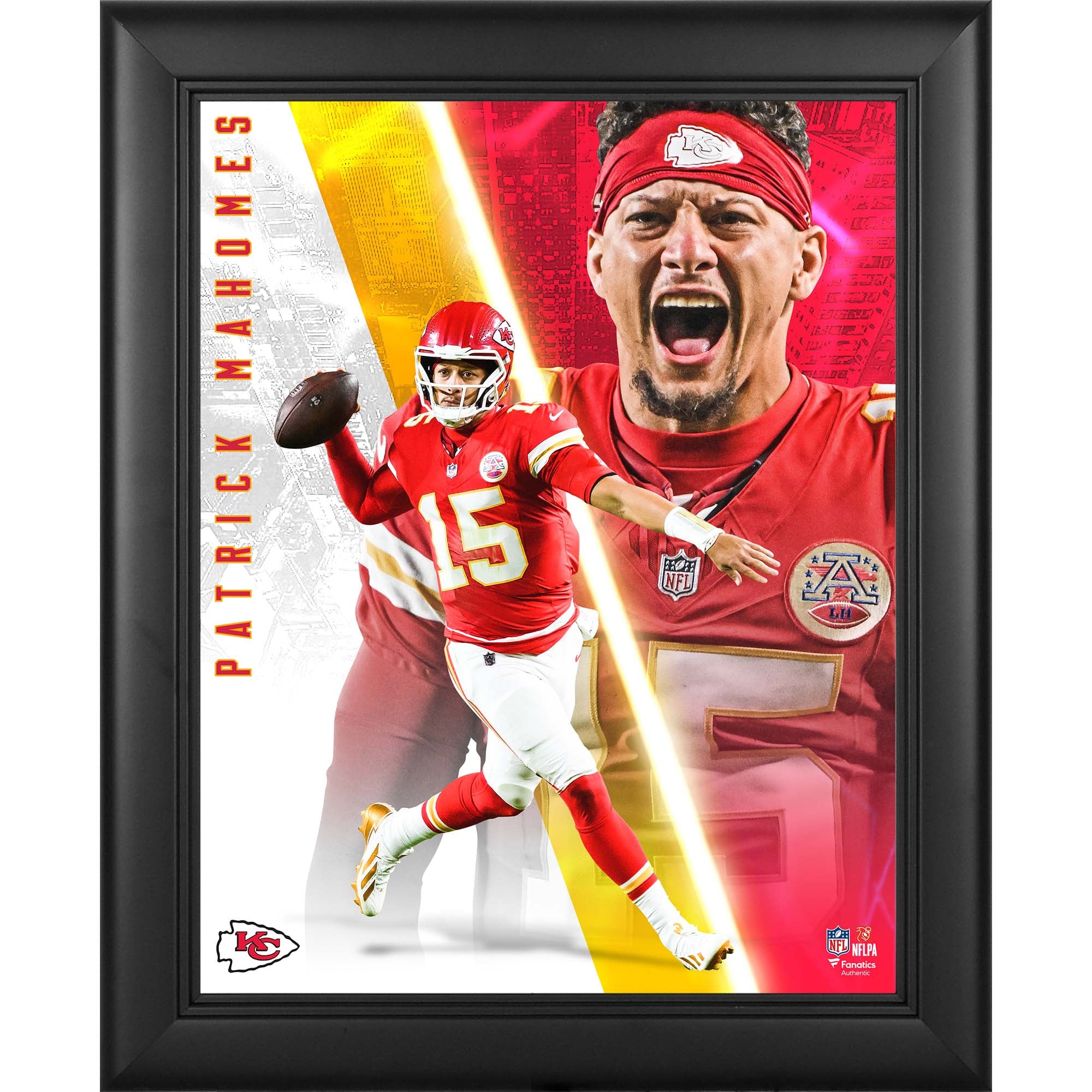 Patrick Mahomes Kansas City Chiefs Framed 13" x 16" Radiance Collage