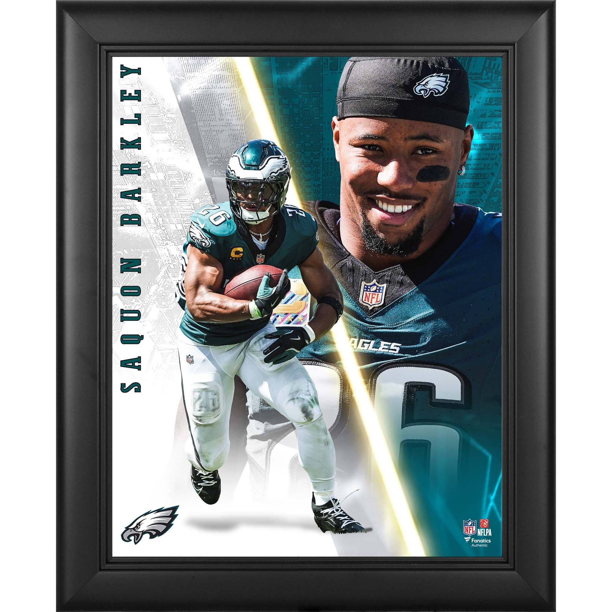 Saquon Barkley Philadelphia Eagles Framed 13" x 16" Radiance Collage