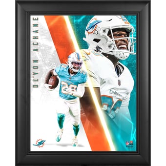 De’Von Achane Miami Dolphins Framed 13" x 16" Radiance Collage