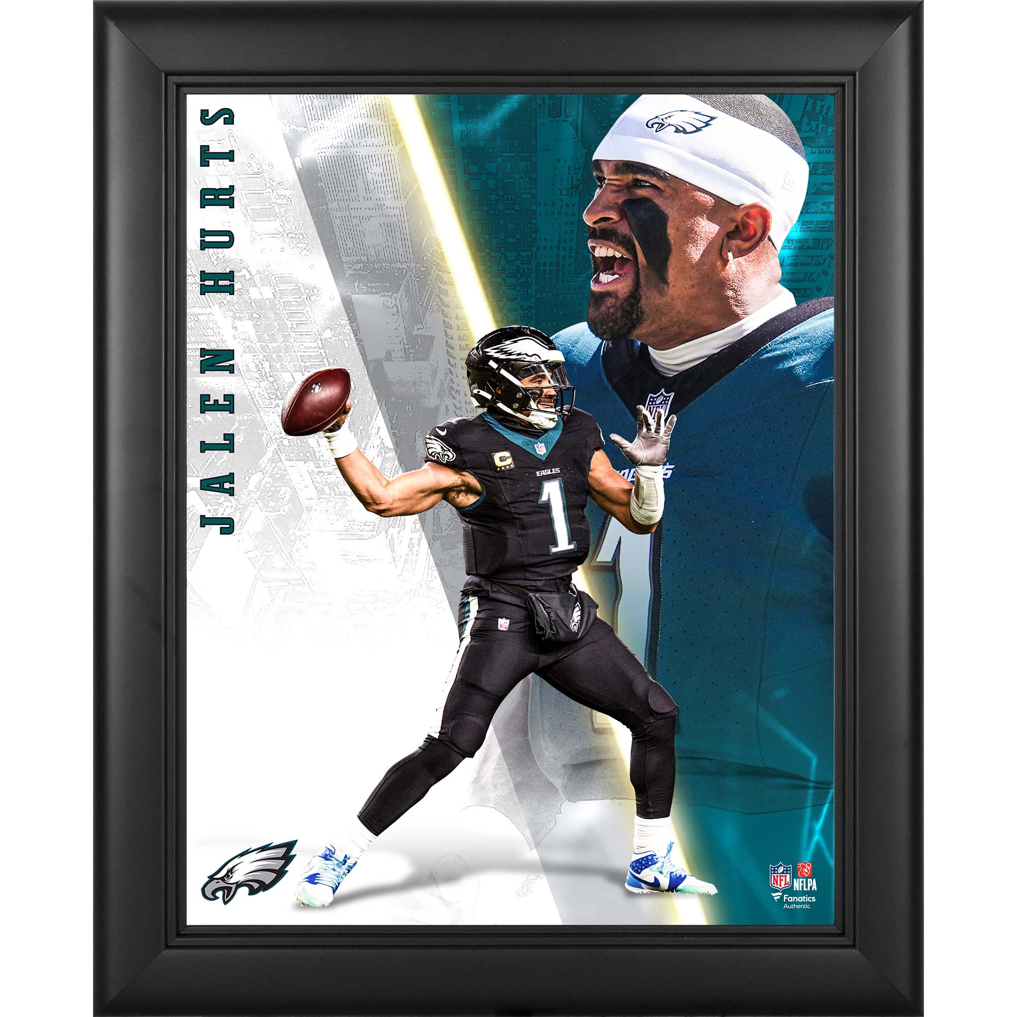 Jalen Hurts Philadelphia Eagles Framed 13" x 16" Radiance Collage
