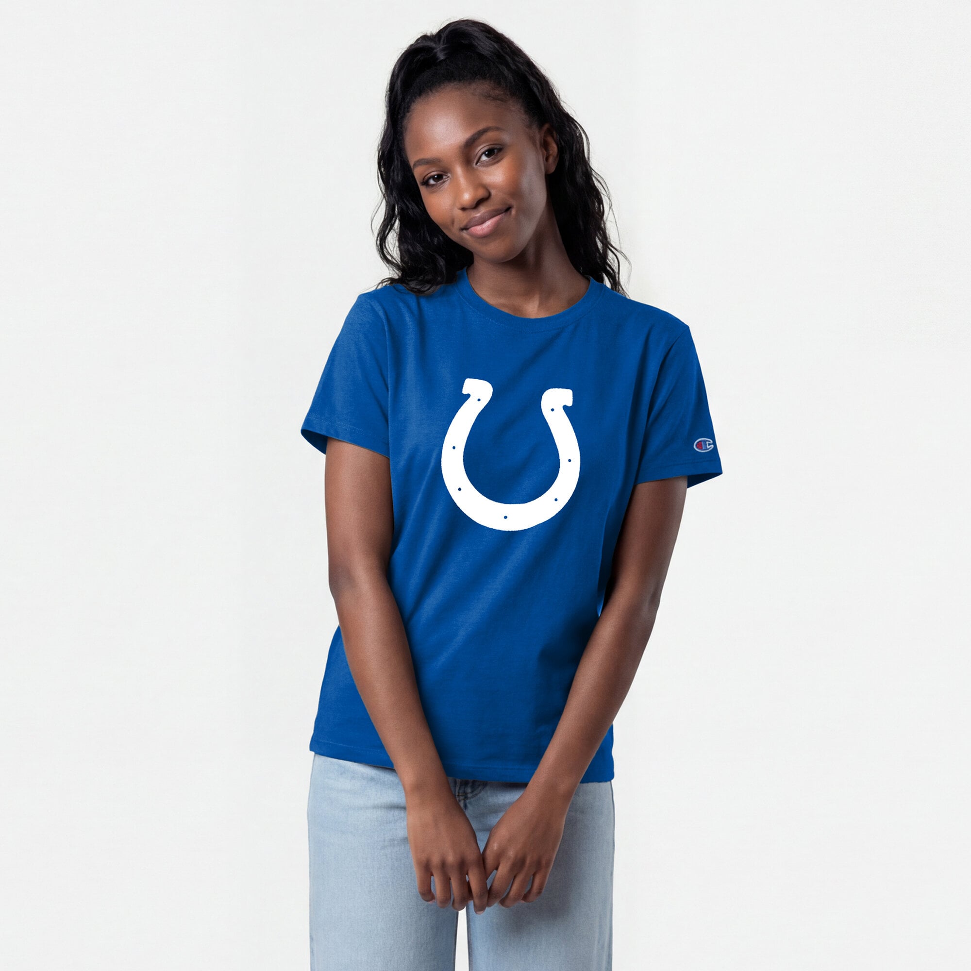 Women's Champion  Royal Indianapolis Colts Logo T-Shirt