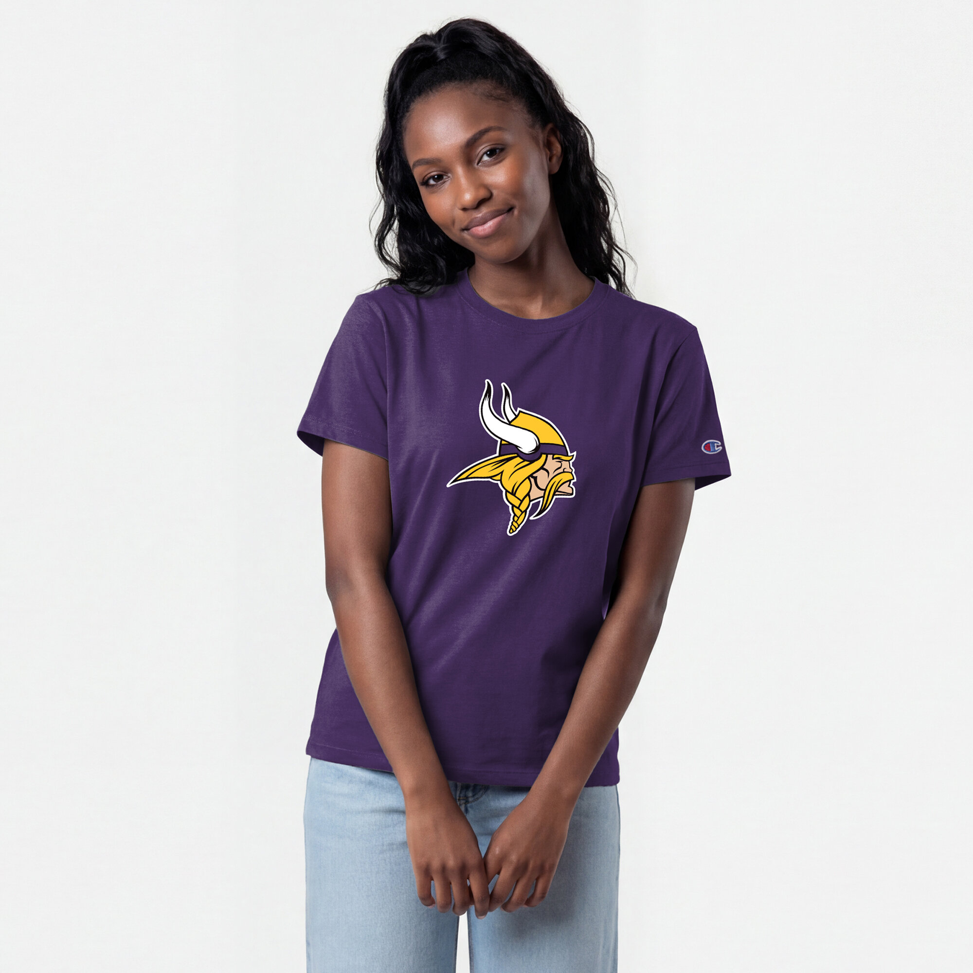Women's Champion  Purple Minnesota Vikings Logo T-Shirt