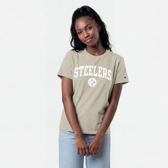 Women's Champion Light Brown Pittsburgh Steelers Cocoa Butter T-Shirt