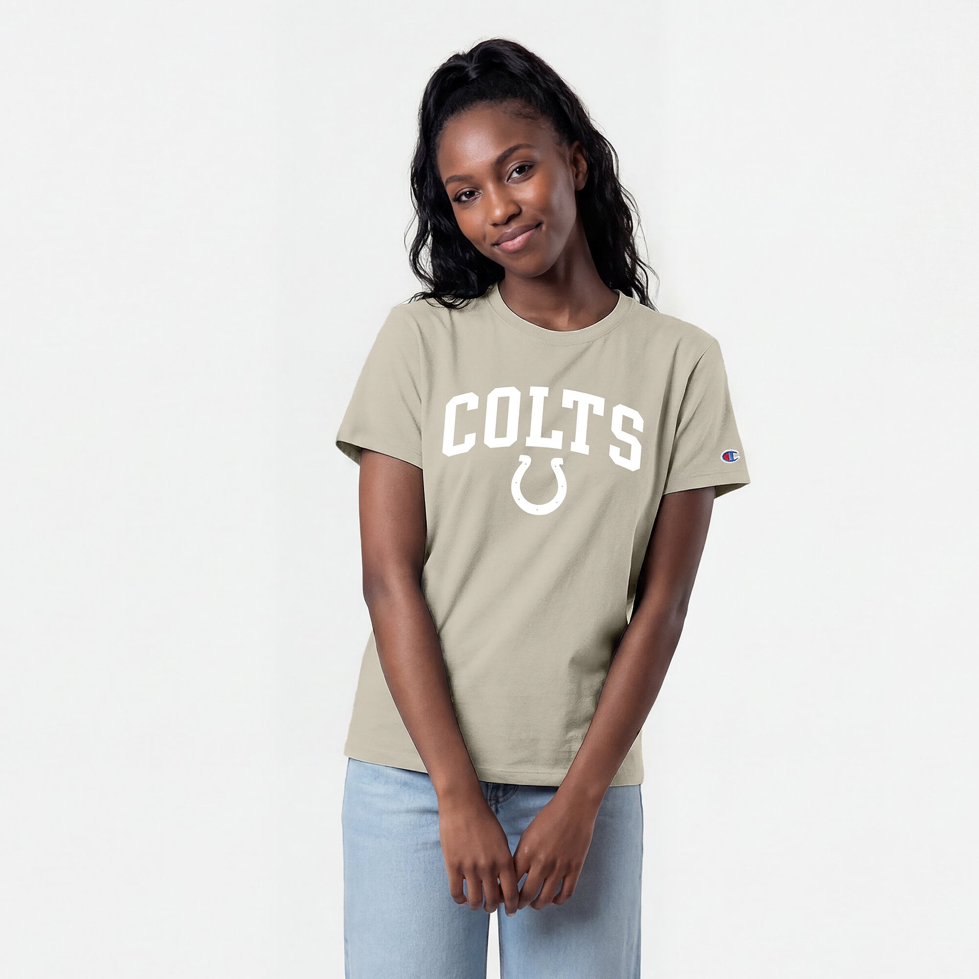 Women's Champion Light Brown Indianapolis Colts Cocoa Butter T-Shirt