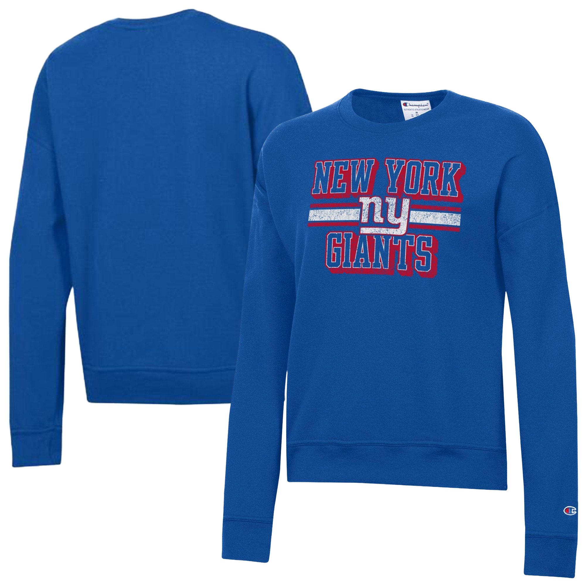 Women's Champion  Royal New York Giants Powerblend Fleece Sweatshirt