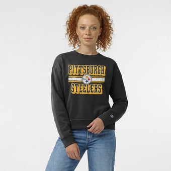 Women's Champion  Black Pittsburgh Steelers Powerblend Fleece Sweatshirt