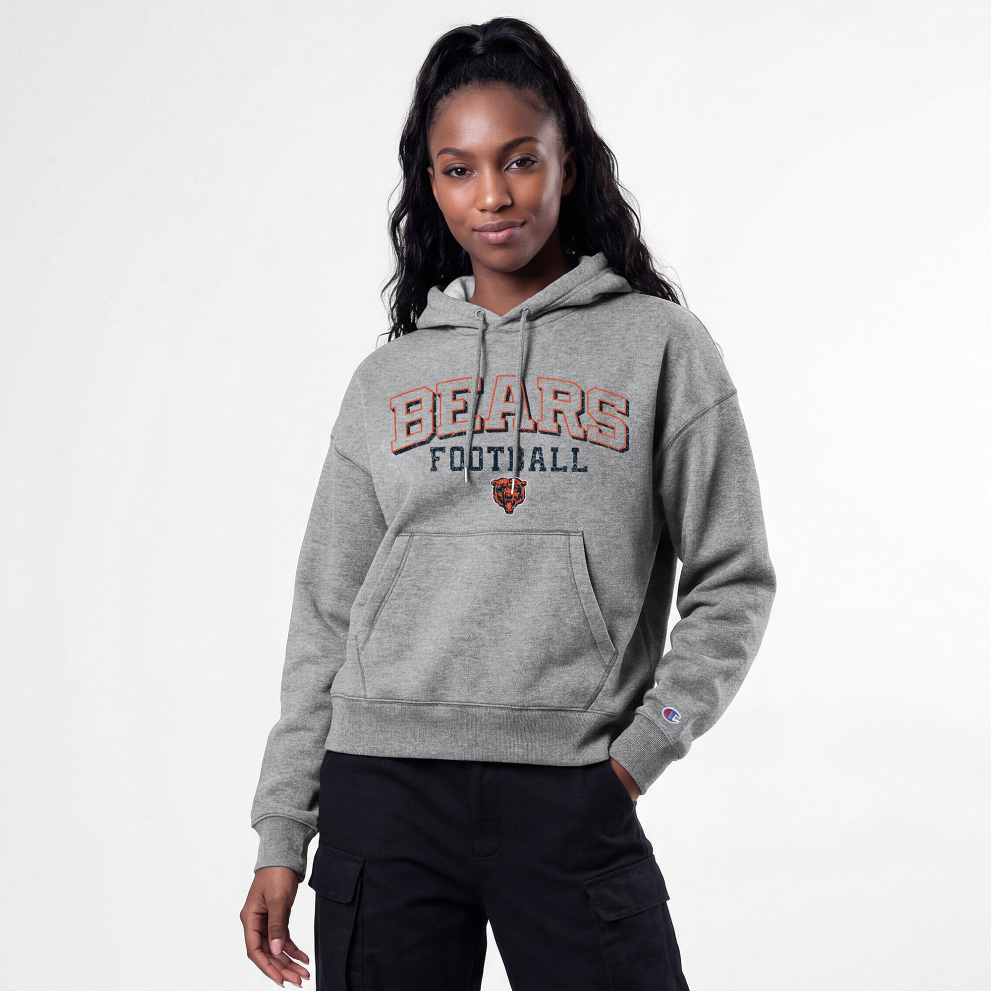 Women's Champion Gray Chicago Bears Triumph Tri-Blend Hoodie