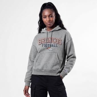 Women's Champion Gray Denver Broncos Triumph Tri-Blend Hoodie