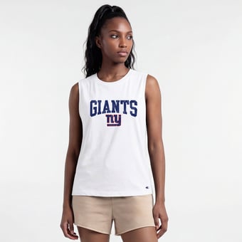 Women's Champion  White New York Giants Muscle Tank Top