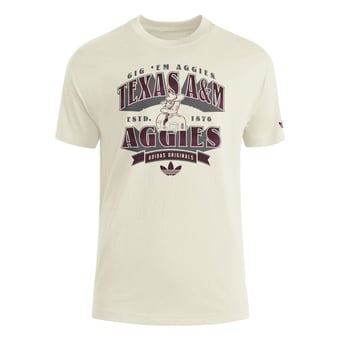Women's adidas Originals Cream Texas A&M Aggies Boyfriend T-Shirt