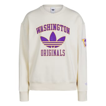 Women's adidas Originals Cream Washington Huskies Fleece Sweatshirt