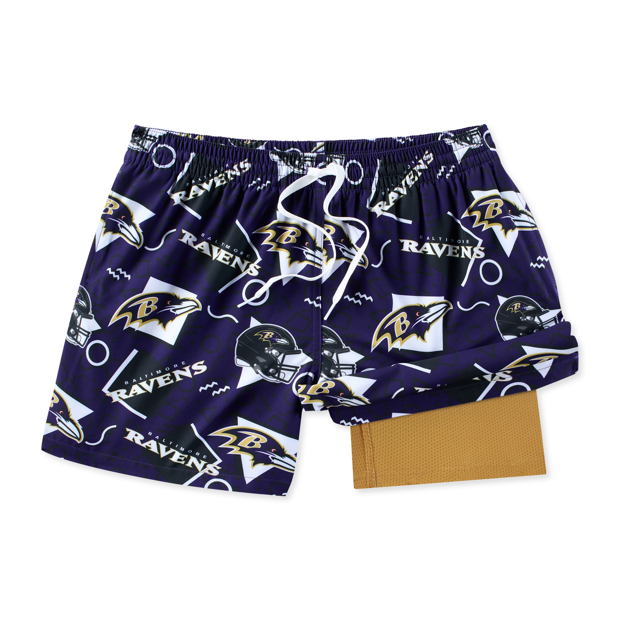 Men's Chubbies Purple Baltimore Ravens Game Day Fit Classic Lined Swim Trunks