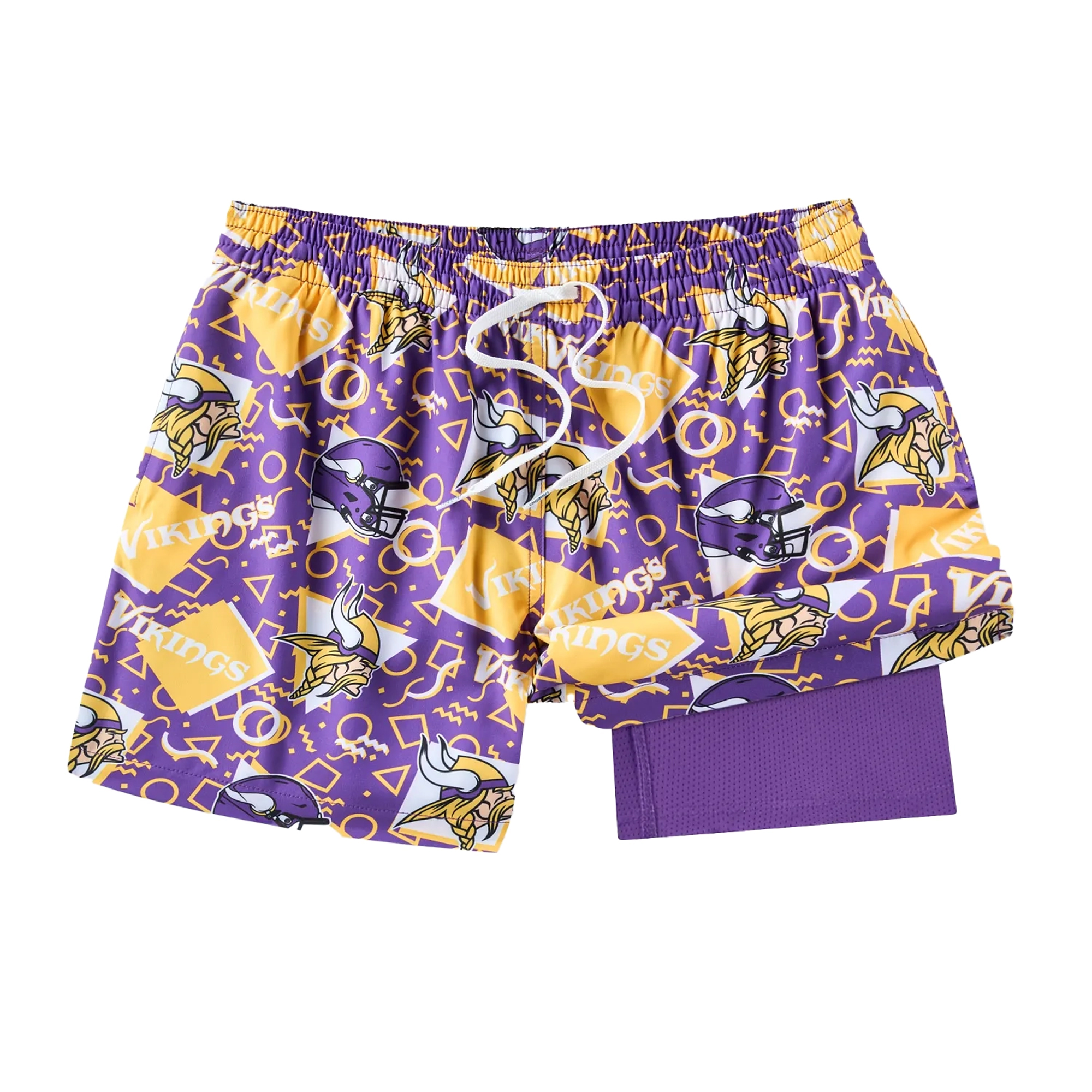 Men's Chubbies Purple Minnesota Vikings Game Day Fit Classic Lined Swim Trunks