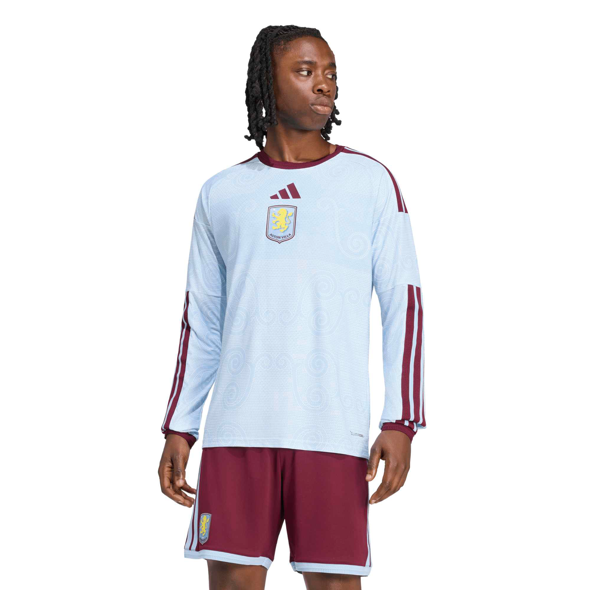 Aston Villa adidas Third Authentic Shirt 2026-27 - Long Sleeve: retailer-supplied image