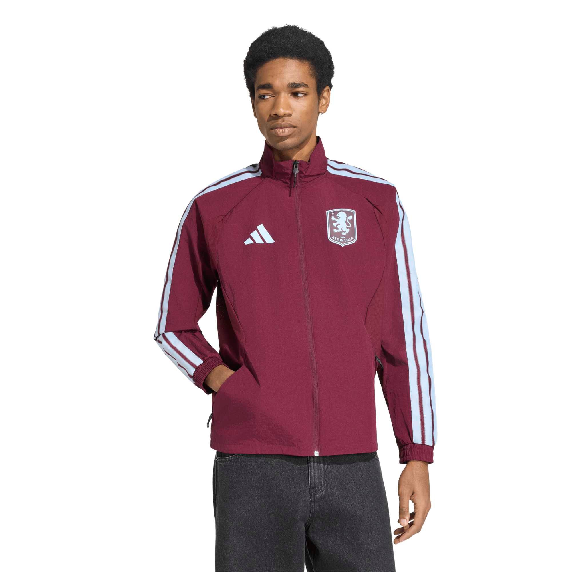Aston Villa adidas Anthem Jacket - Claret