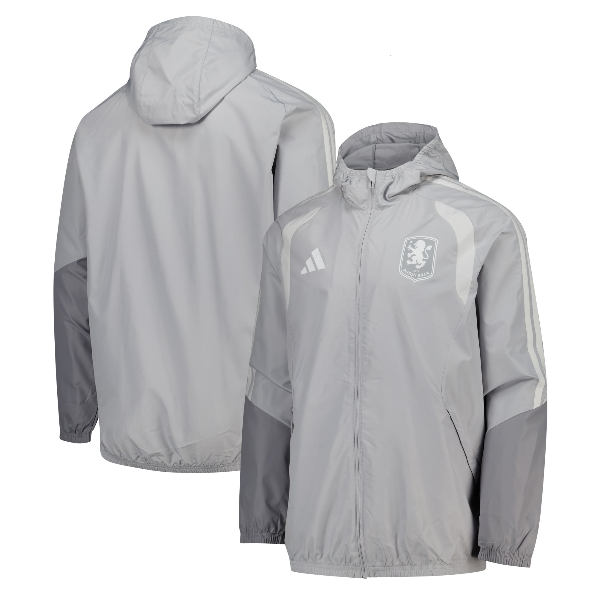 Chaqueta de entrenamiento adidas para todo tipo de clima del Aston Villa - Gris: retailer-supplied image