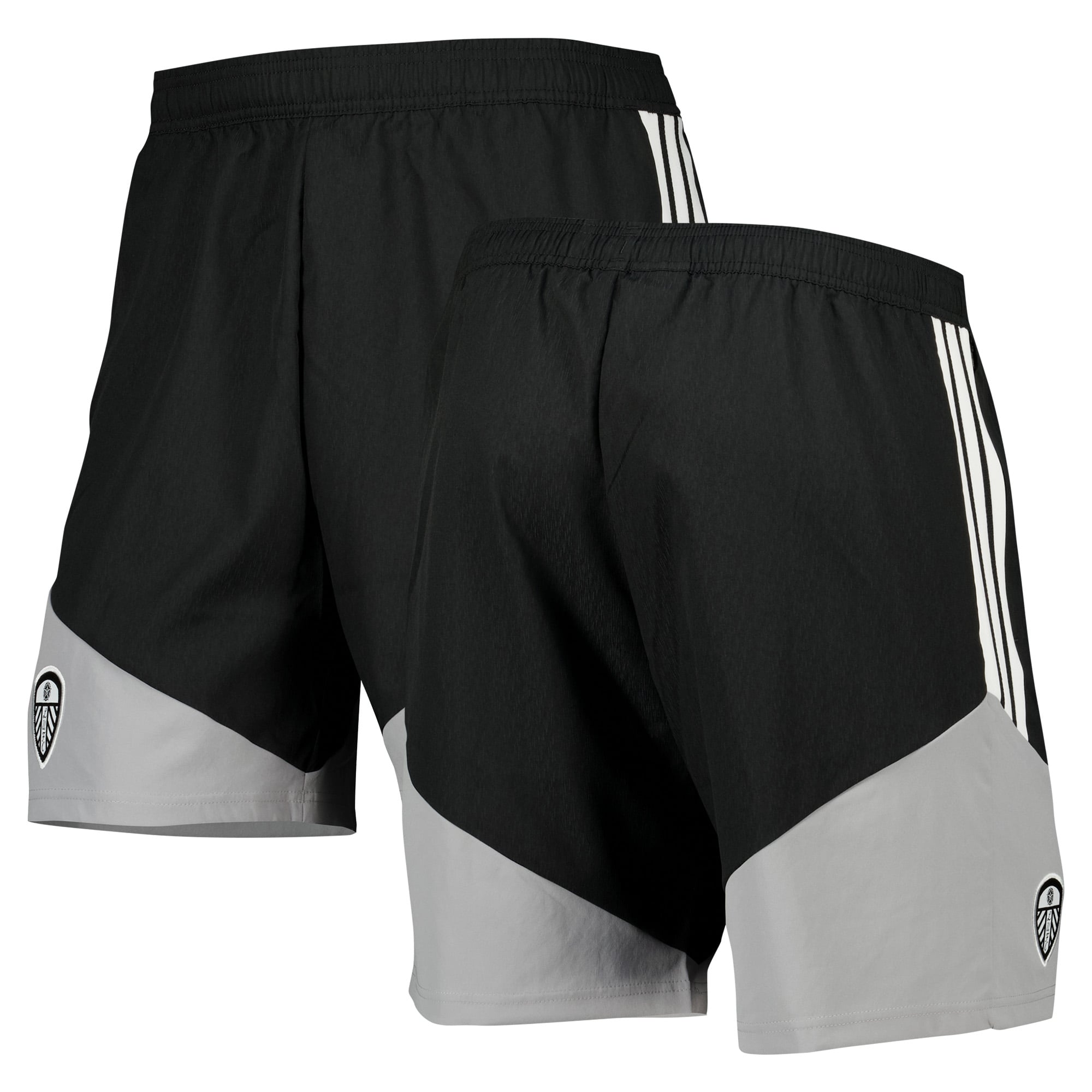 Leeds United adidas Training Downtime Shorts - Black