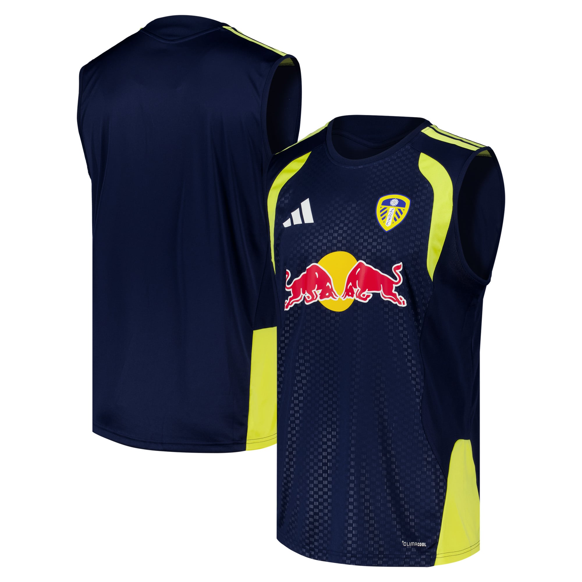 Leeds United adidas Training Sleeveless Jersey - Navy