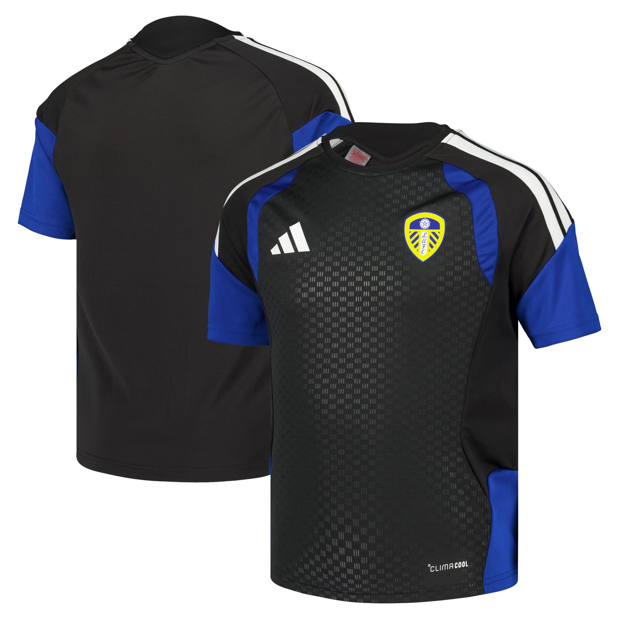 Leeds United adidas Training Jersey - Dark Grey - Kids