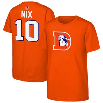 Youth Outerstuff  Orange Denver Broncos Name & Number Logo Classic T-Shirt