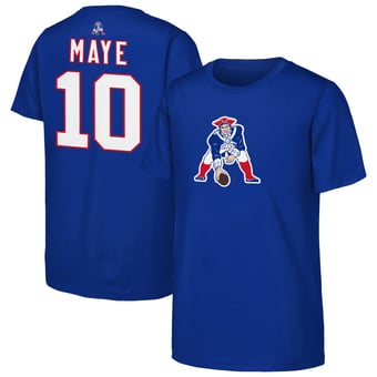 Youth Outerstuff  Royal New England Patriots Name & Number Logo Classic T-Shirt