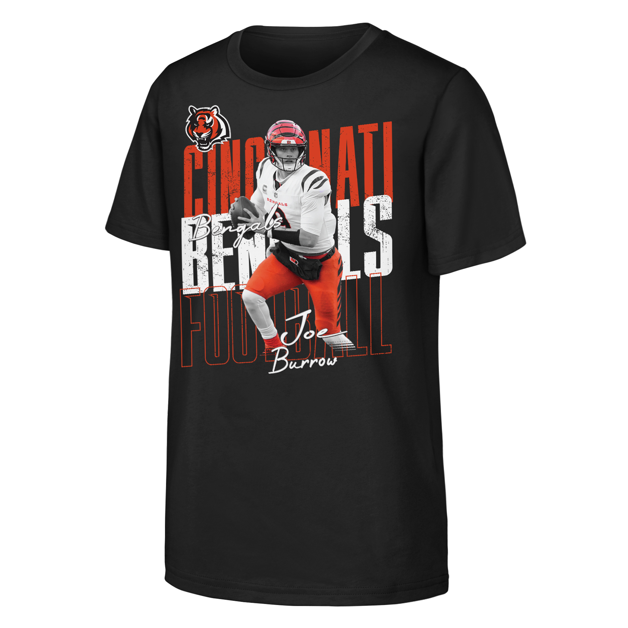 Youth Outerstuff Joe Burrow Black Cincinnati Bengals Legendary Player Card T-Shirt