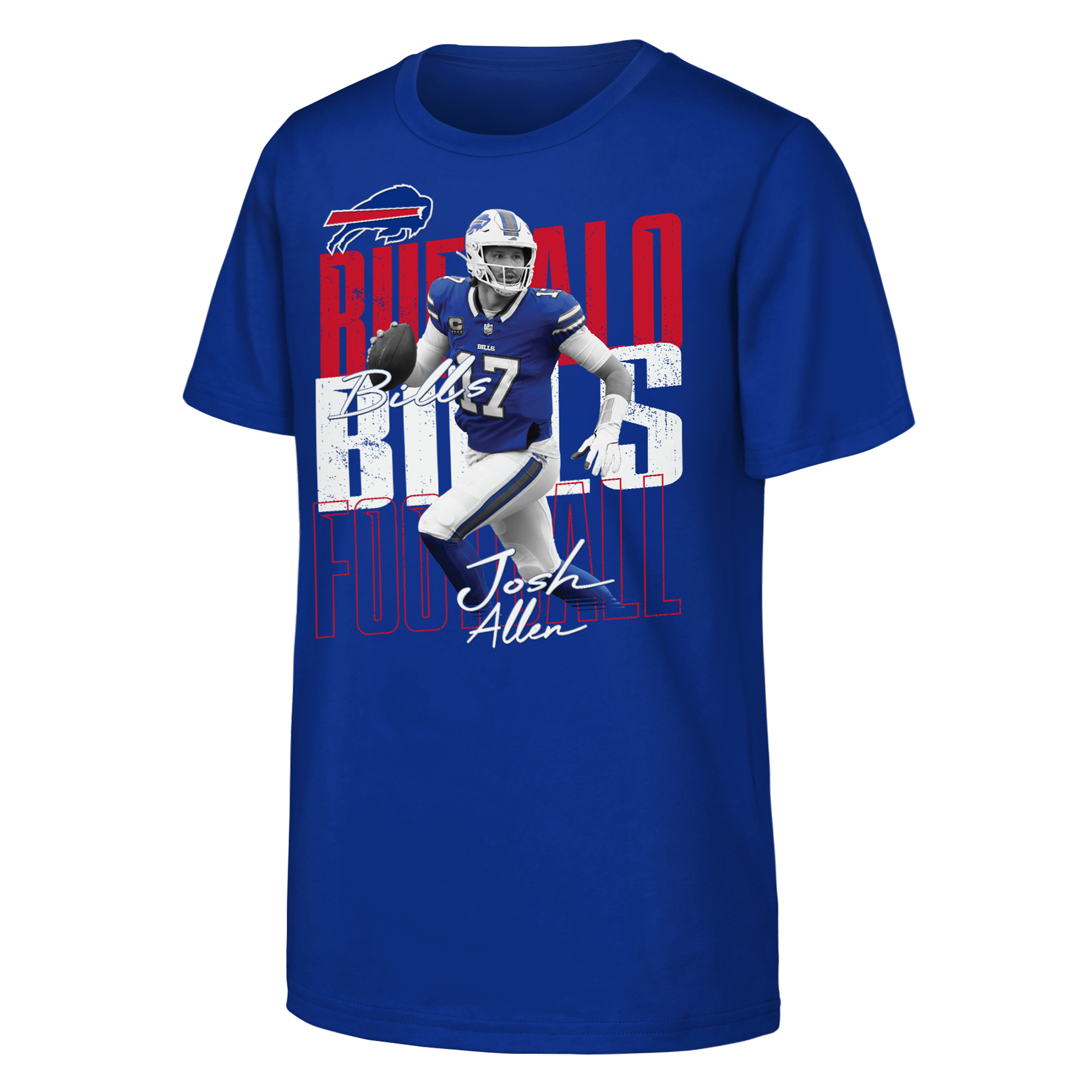 Outerstuff Big Boys' and Girls' Josh Allen Royal Buffalo Bills Legendary Player Card T-Shirt - Royal