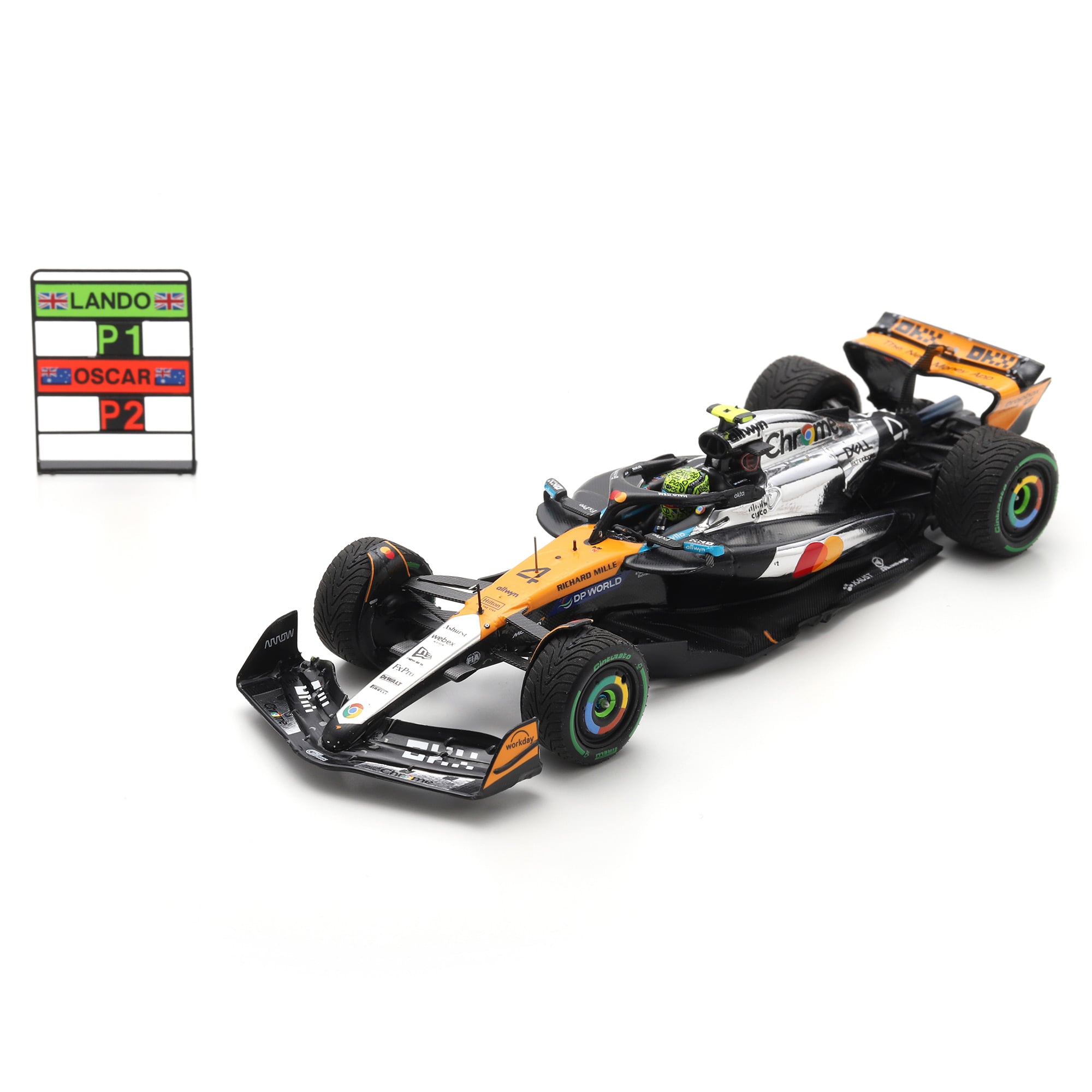 Spark Models Lando Norris McLaren F1 Team 2025 British GP Champion 1:43 Scale Die-Cast Car