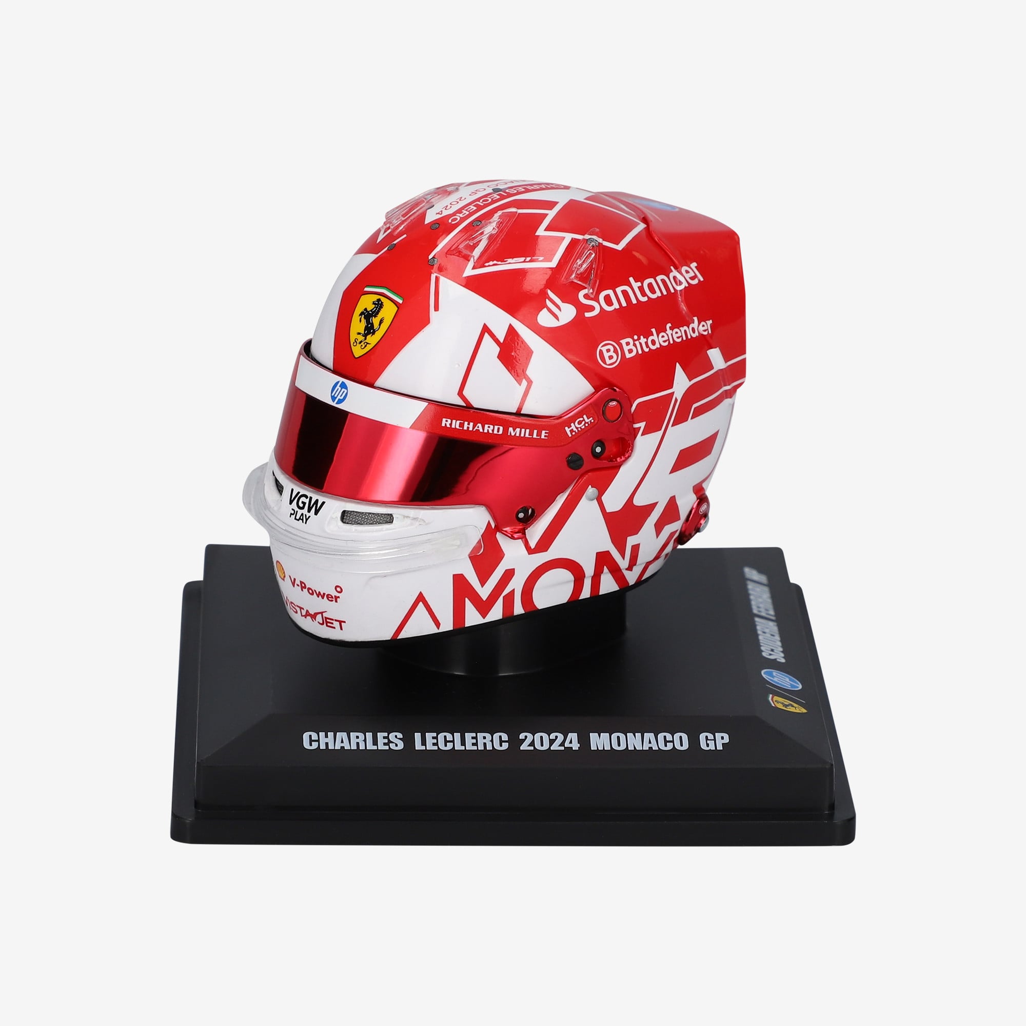 Spark Models Charles Leclerc Scuderia Ferrari 2024 Monaco Grand Prix Mini Helmet